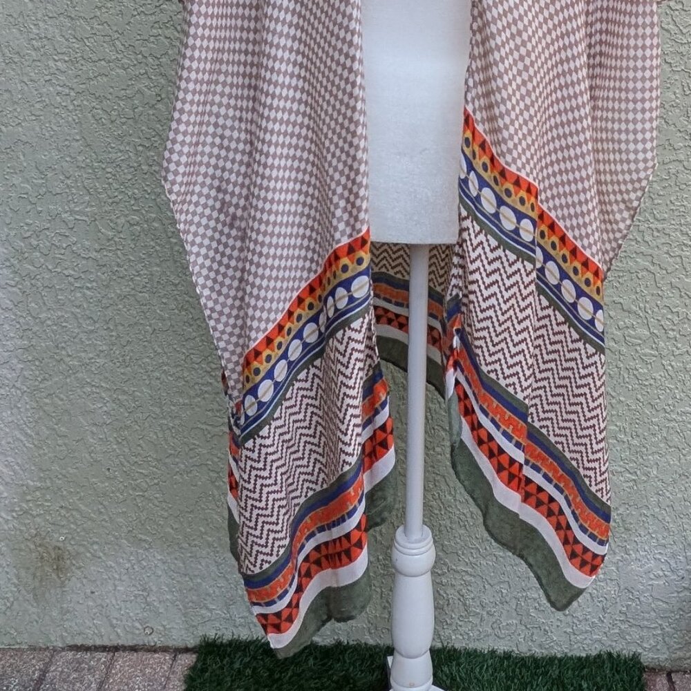 Women's Ruana Scarf Lightweight Cover Up Wrap Cute! One Size